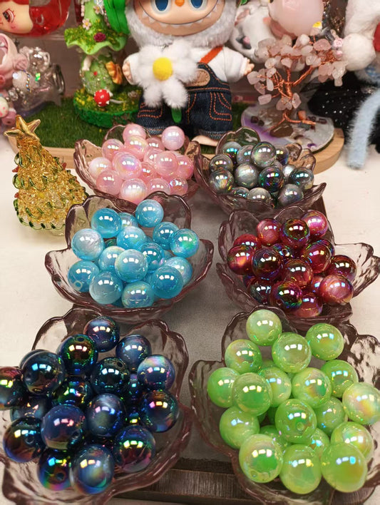 16mm  24pcs cateye resin beads