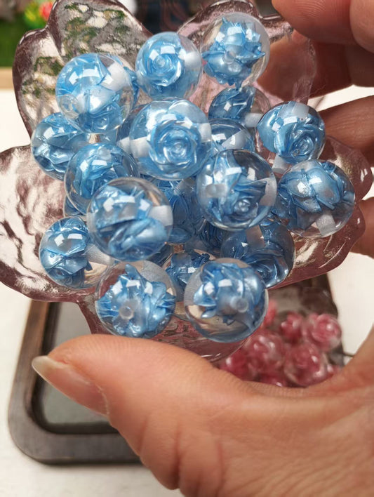 16mm 18pcs rose pen keychain baeds