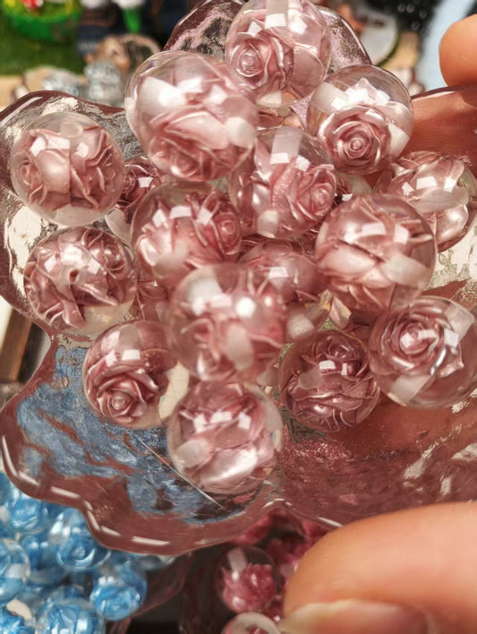 16mm 18pcsrose pen keychain baeds