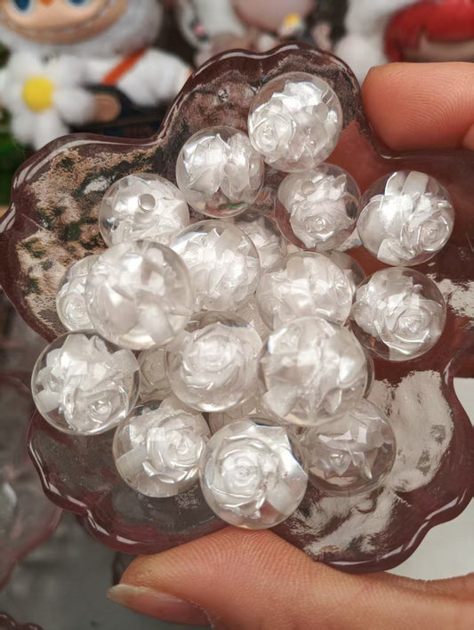 16mm 18pcsrose pen keychain baeds