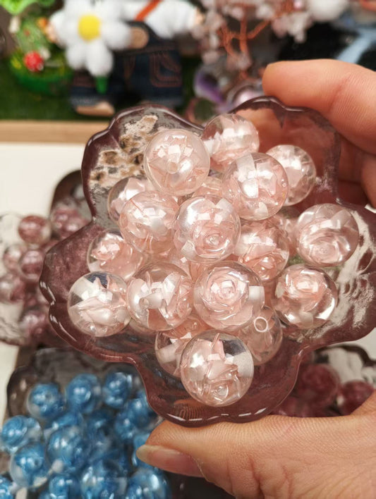 16mm 18pcsrose pen keychain baeds