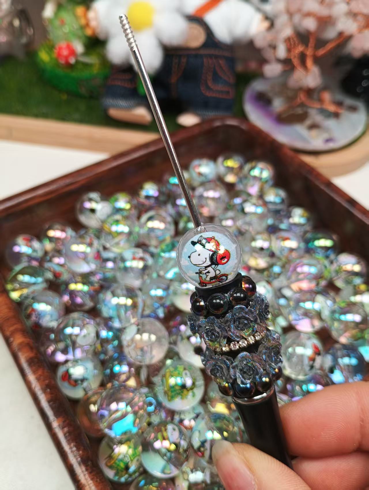 24pcs 16mm  clear beads