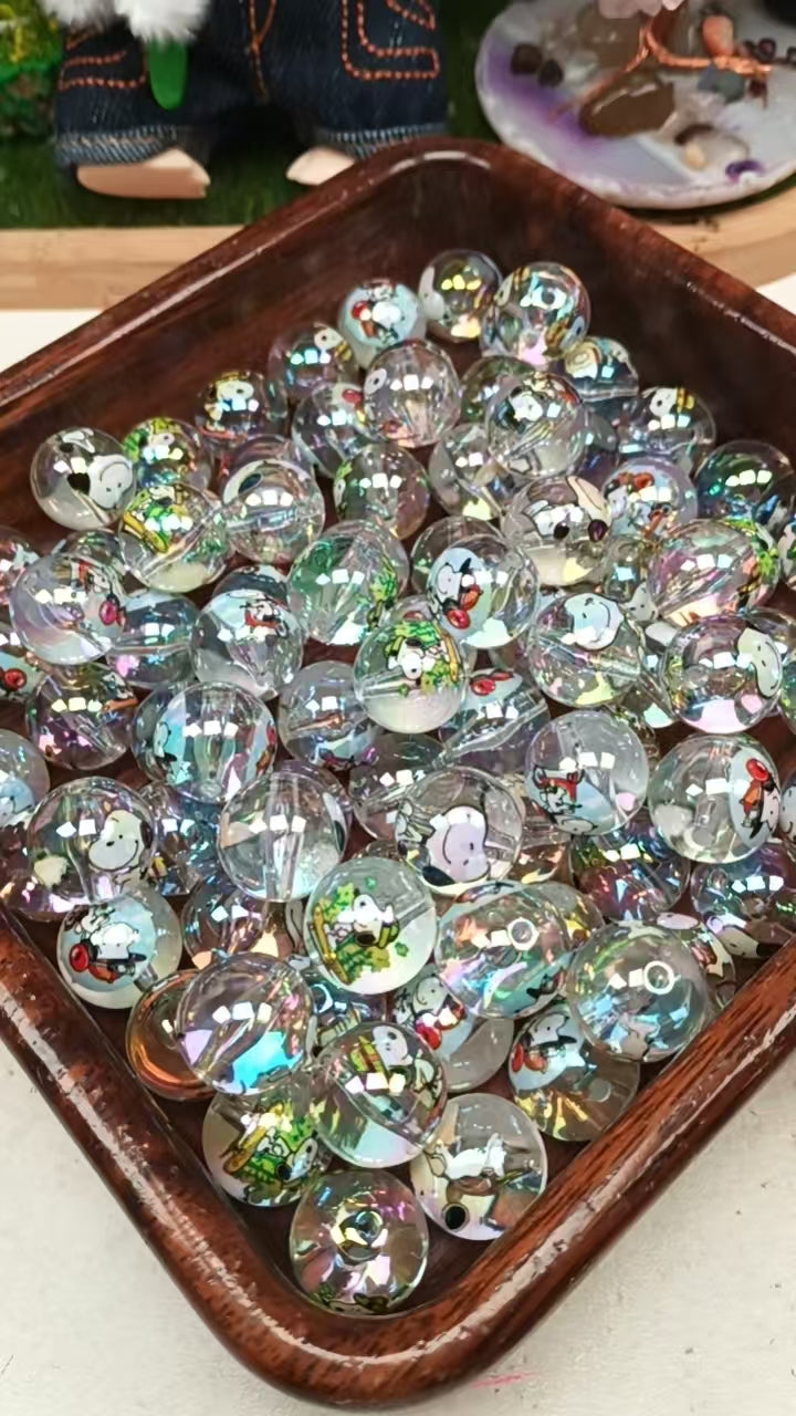 24pcs 16mm  clear beads